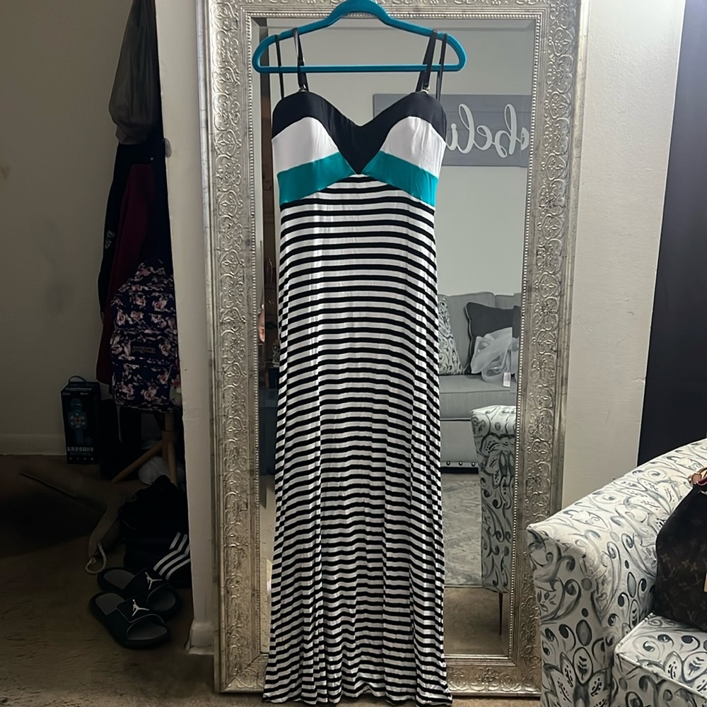 Stripe maxi dress